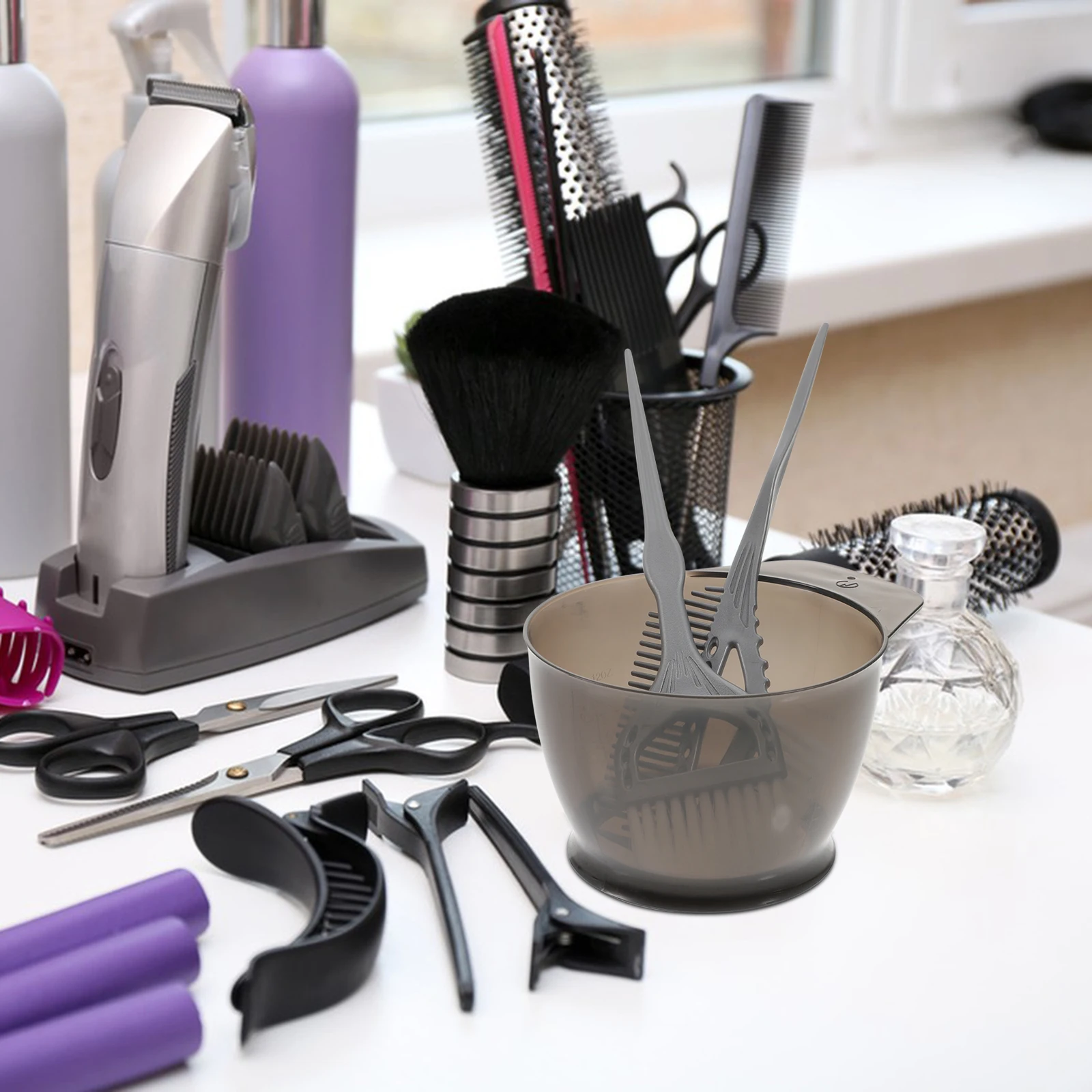 

3pcs Hair Dyeing Kit Professional Tools Home Use Black Bowl Brush Comb Set Easy DIY Accessories Salon Grade Hair Coloring Tools