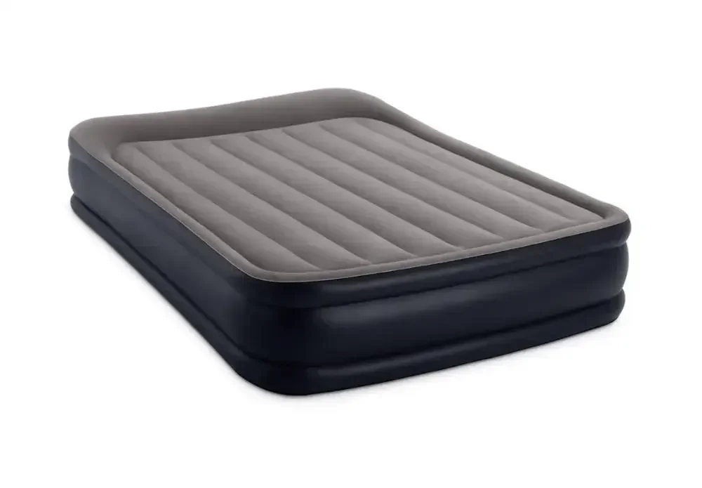 INTEX 64136 Luxury Indoor And Outdoor Flocking Double Mattress Inflatable Bed