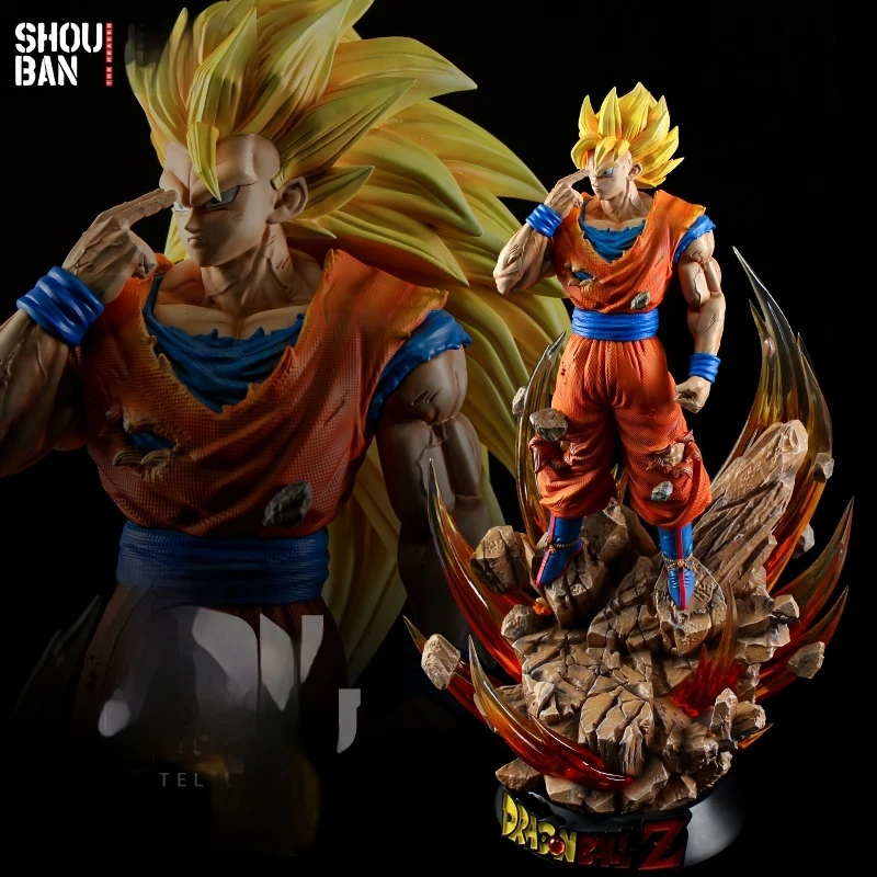 

Goku Instant Transmission Super Saiyan, три модели, демонстрационная игрушка-фигурка аниме, скульптура со светящейся функцией для коллекционеров