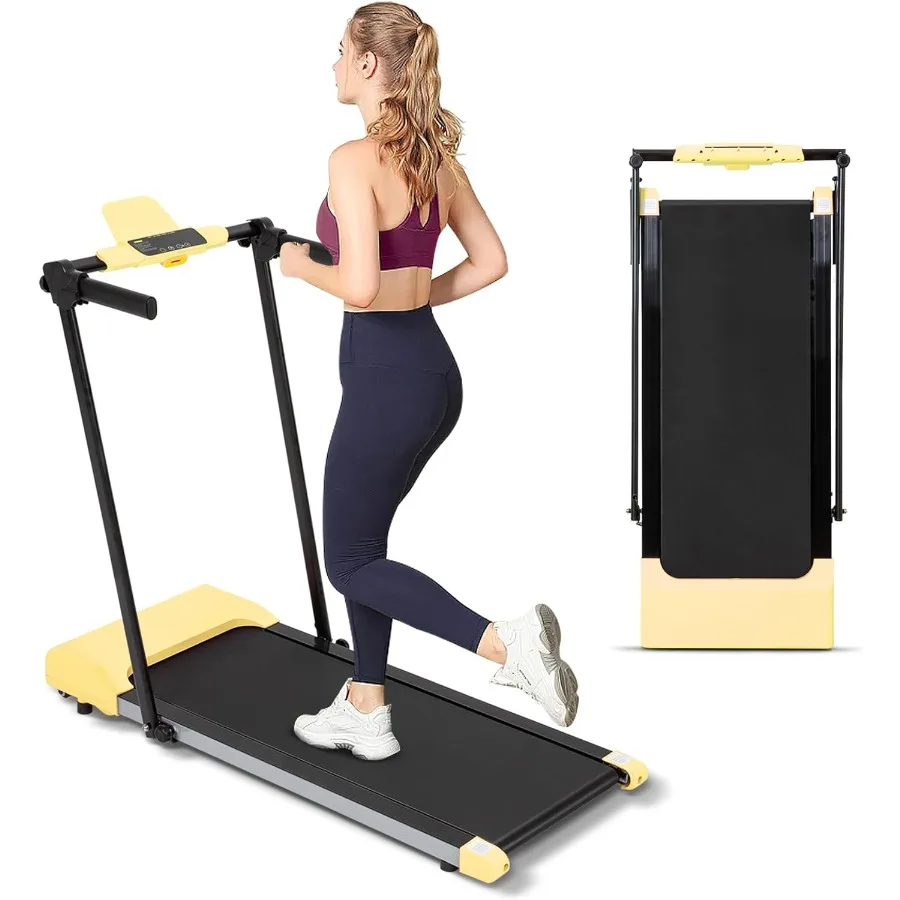 

Компактная складная электрическая беговая дорожка для домашнего офиса Компактная беговая дорожка 300 фунтов для небольших помещений Легкая складная беговая дорожка