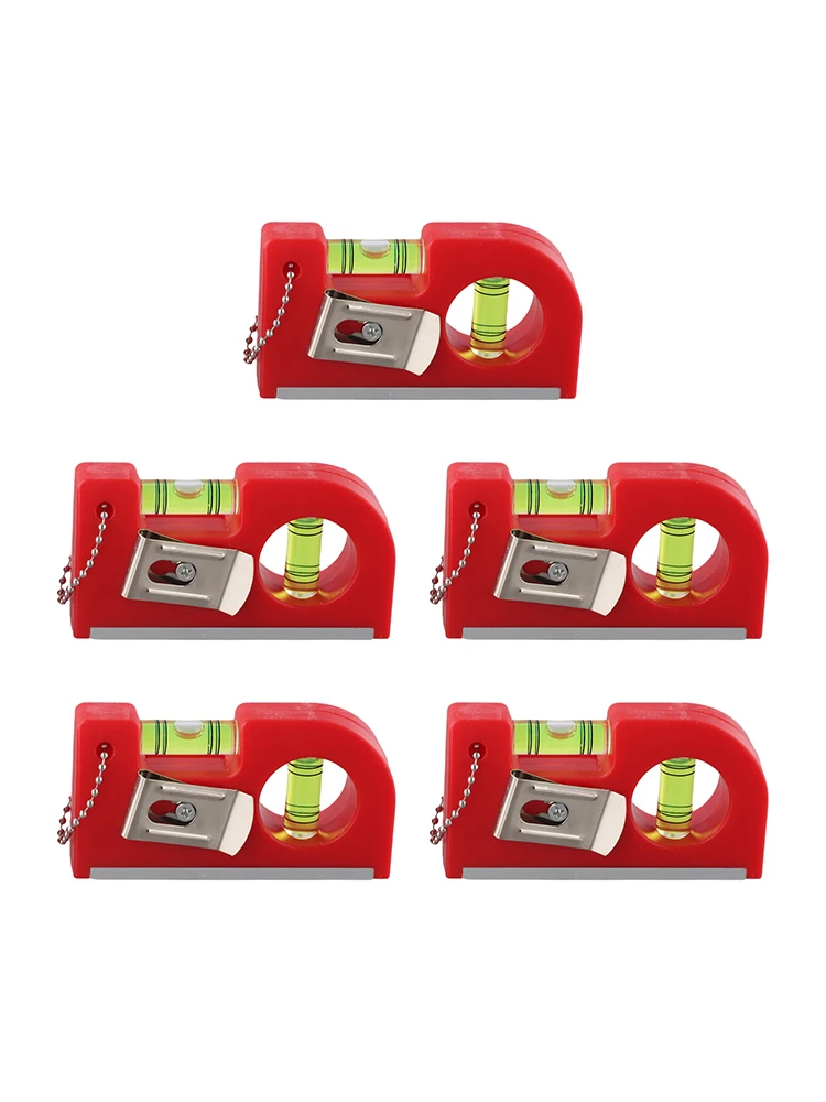 2 in 1 Small Level with Chain Hook for DeterFor Mining Level and Plumb Positions Build with High Visibility Vials