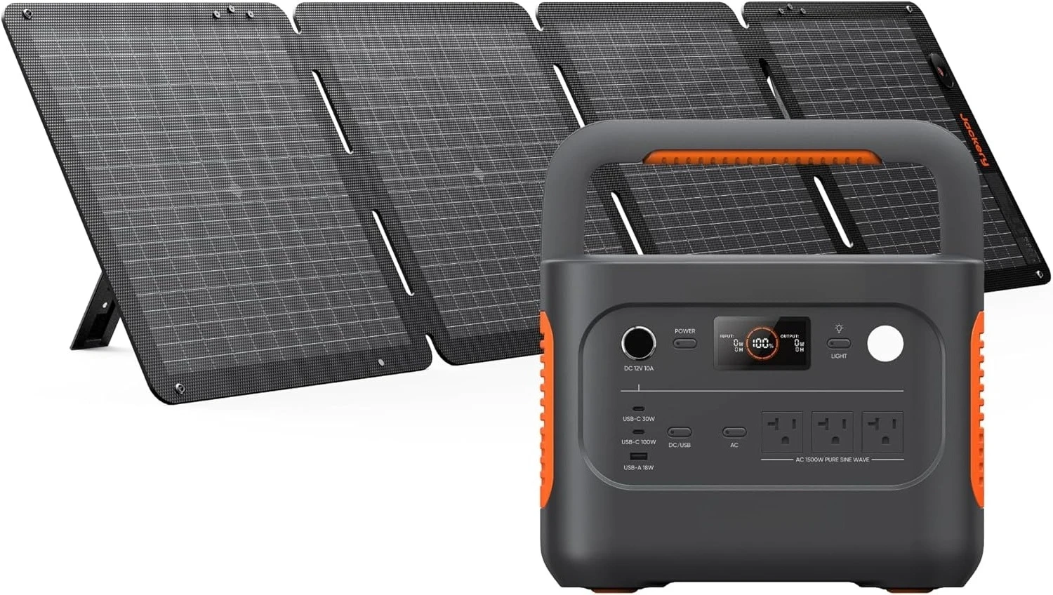 

Solar Generator 1000 v2 with 100W Solar Panel,1070Wh Portable Power Station LiFePO4 Battery,1500W AC/100W USB-C Output
