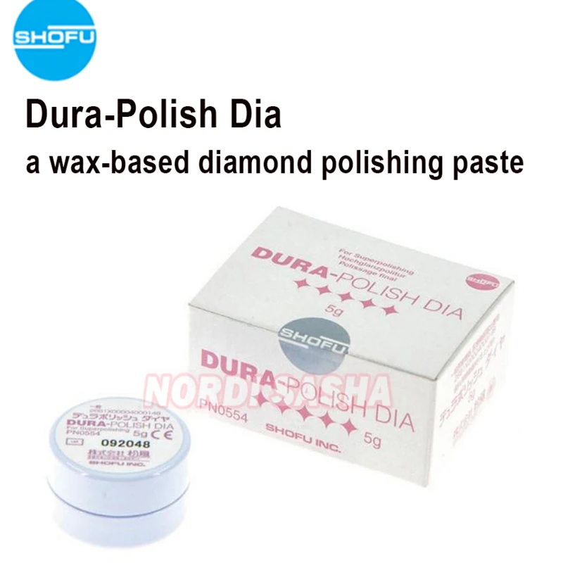 SHOFU Dental-Diamant-Polierpaste DURA Polish DIA Polierpaste zum feinen Polieren von Hartharzen und Porzellantähnen, 5 g