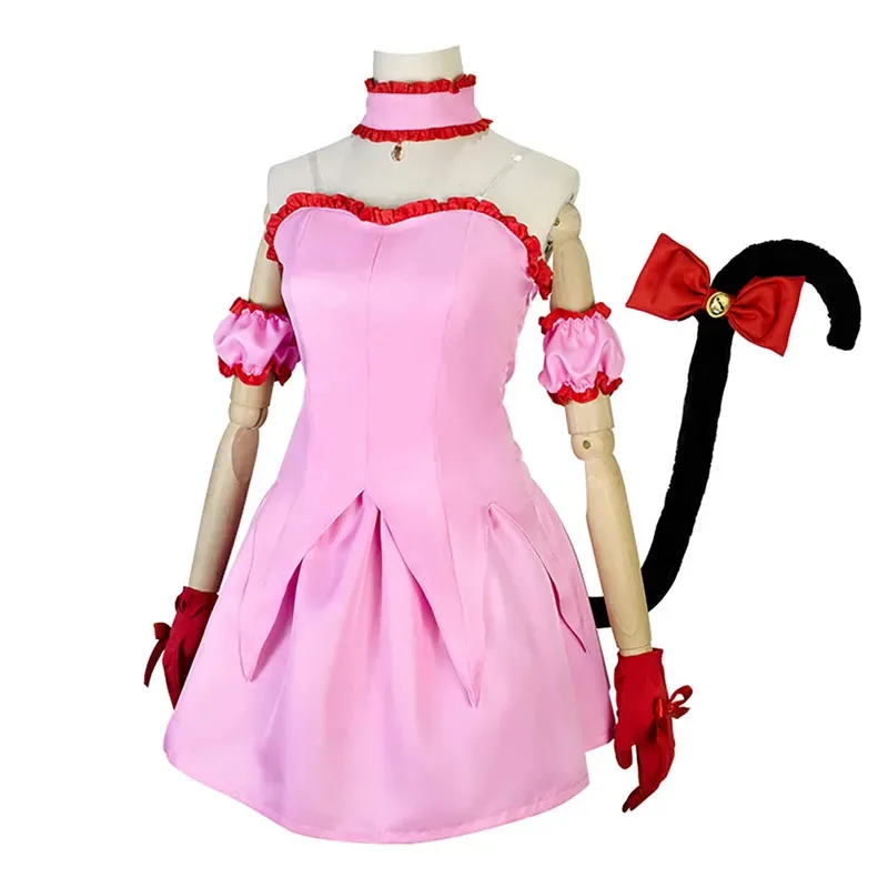 

Anime Tokyo Mew Momomiya Ichigo Cosplay Strawberry Pink Dress Costume lf[5