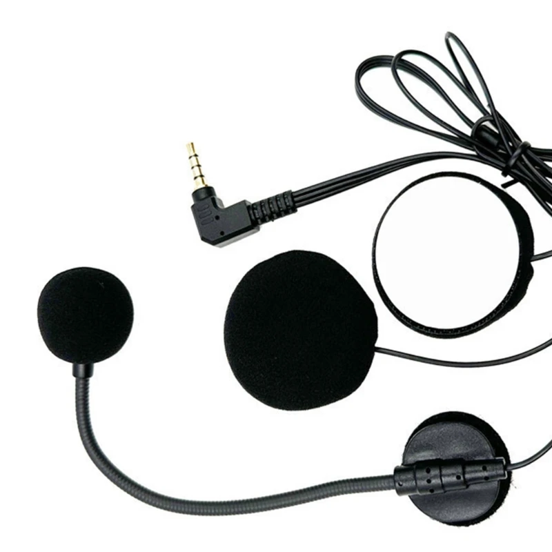 Stereoed Earphones Headsets Microphone, Helmets Speaker Earphone Intercom Mic 3.5mm Straight Head for Motorcycle Helmets