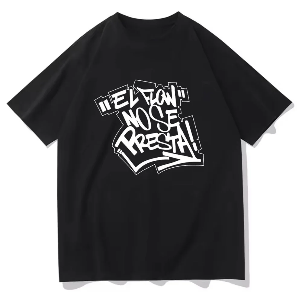 

Мужская одежда с коротким рукавом и круглым вырезом Мужская футболка New in Top & Tees Футболка Homme Nicki Nicole EL FLOW NO SE PRESTA Футболка