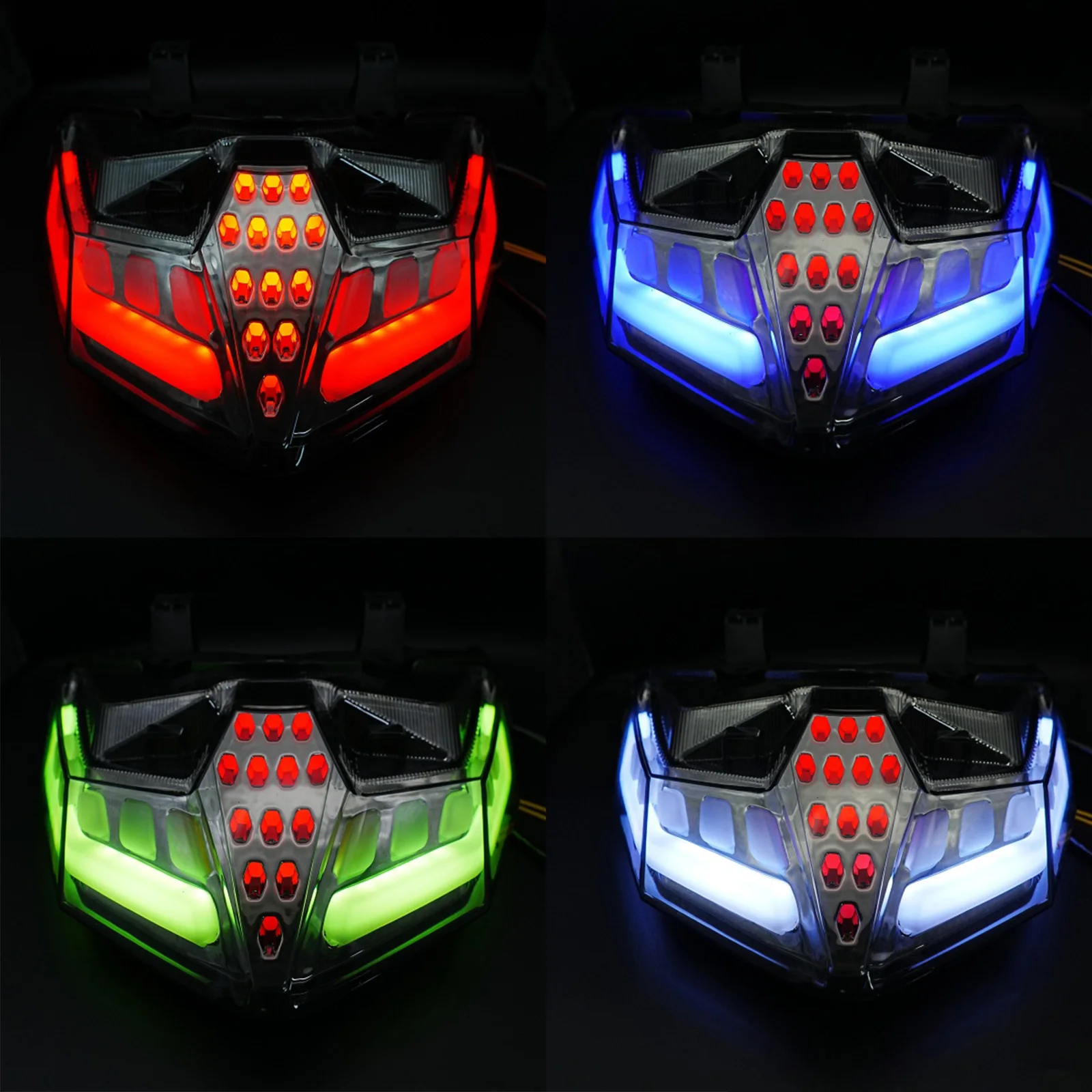 

Motorcycle Brake Light Tail Lamp with LED Turn Signals Replacement For Yamaha Click 150