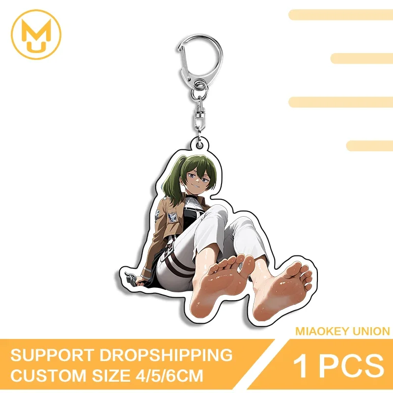 Hentai Funny Ubel Big Feet Sitting Posture Keyring Transparent Hot Selling Double Sided Props Suitable For Schoolbag Decor Gifts
