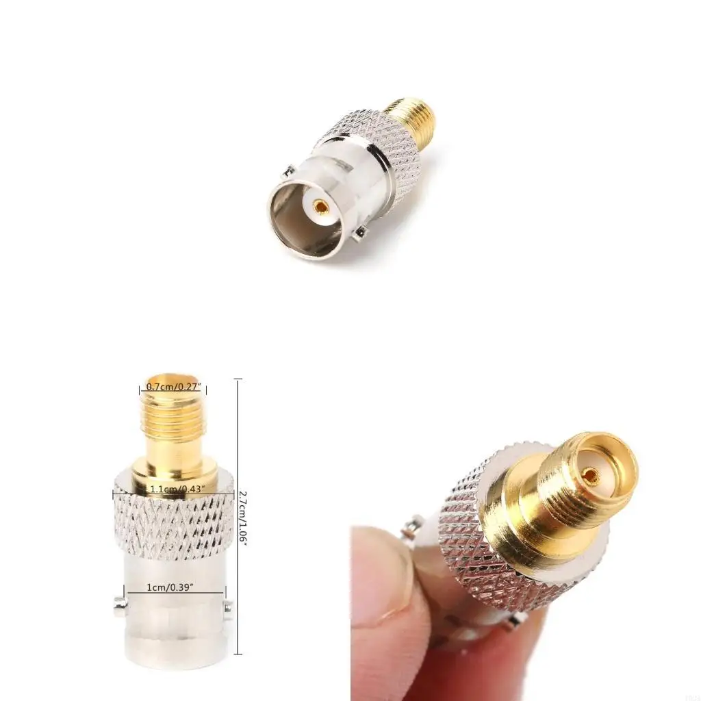 193A BNC Female Plug to SMA Female Antenna Adapter Copper Connector Converter