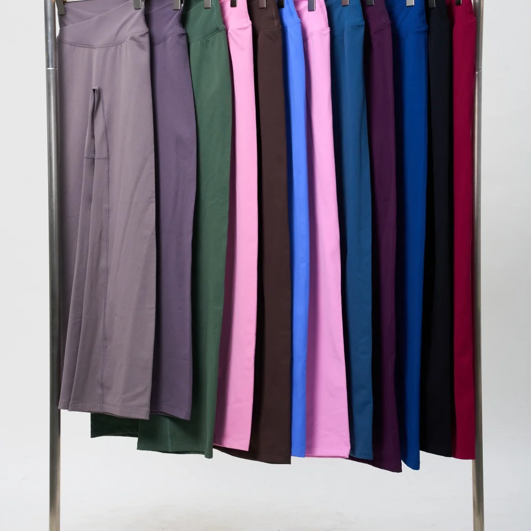 

Новые модные женские повседневные спортивные брюки Impact l0g0 с широкими штанинами, расклешенные брюки для йоги, подходящие для подростков, модные повседневные брюки.