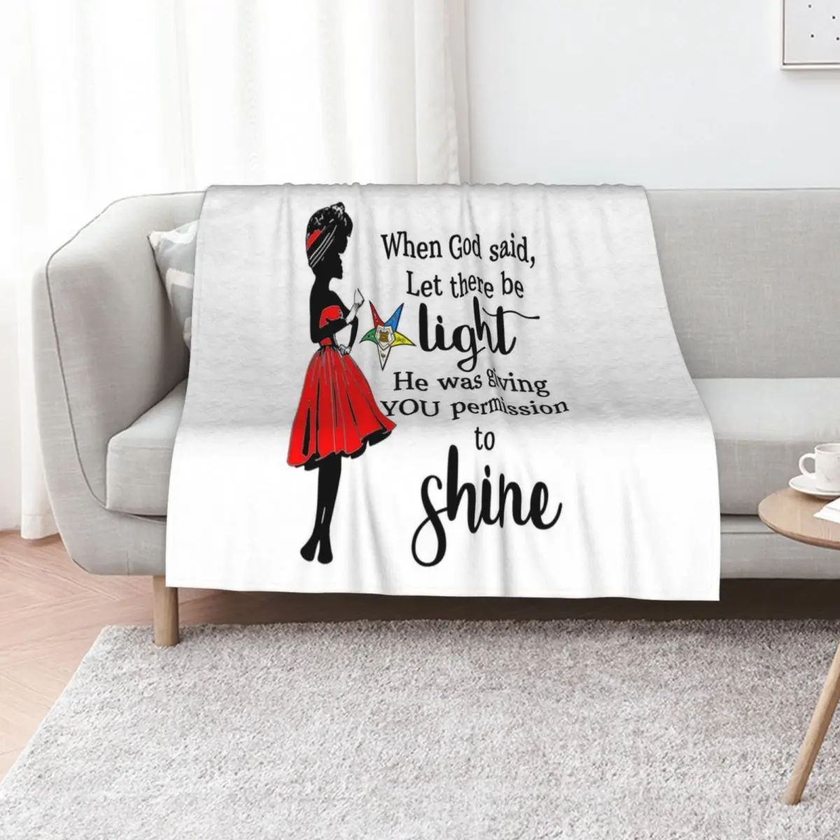 

OES Order Of The Eastern Star Logo Shine Freemason Throw Blanket Camping Picnic Decoratives Blankets For Bed Blankets