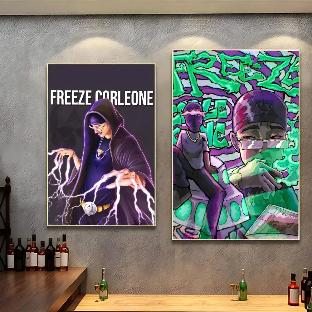 Intense Rap Artist F-Freeze Corleone Poster Modern Indoor Wall Decor & Aesthetic Home Space Design