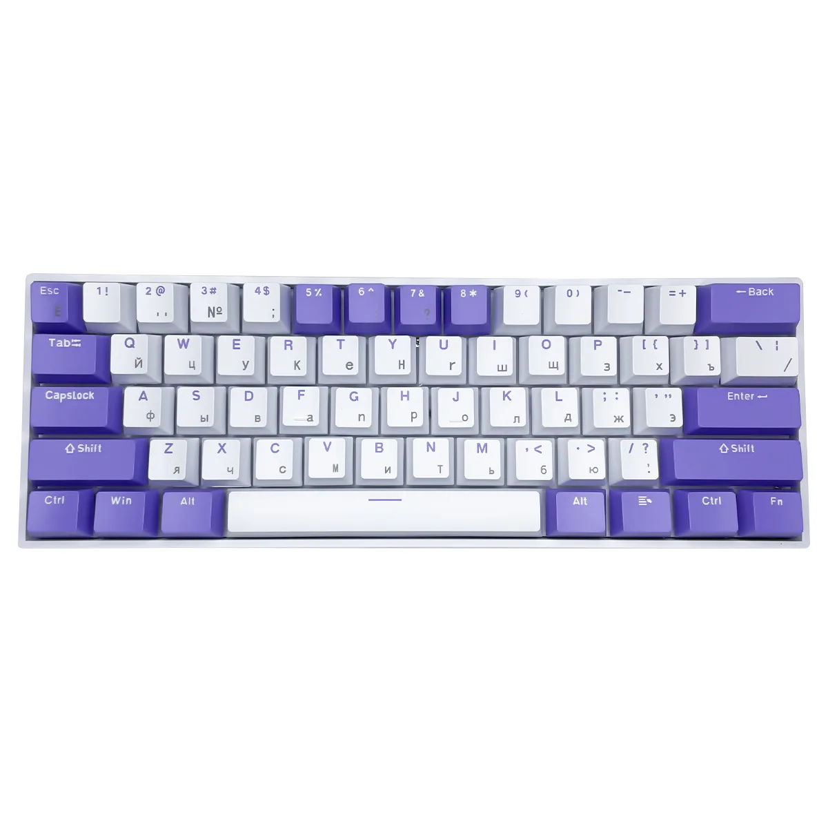 

2025 LW Russian H61 Keyboard Green Axis Wired Wireless Mini Hot Swappable Mechanical Keyboard