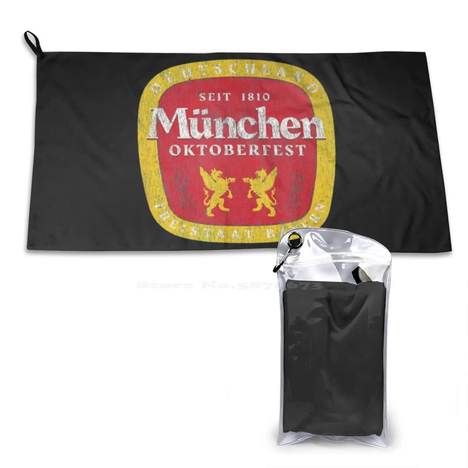 Oktoberfest Deutschland German Beer Festival Shirt Pattern Soft Face Towel Home Outdoor Beer Drinking Family Bbq Camping Friend