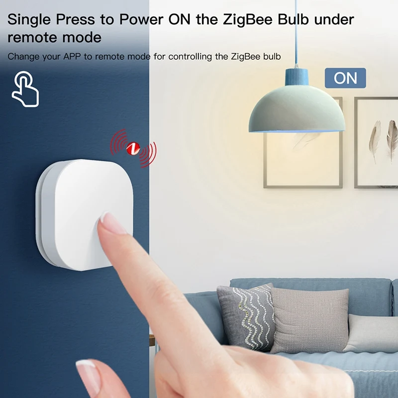 1PC White Tuya Zigbee 3.0 Smart Gateway Hub Smart Home Wireless Remote Control 1-Link Key Switch