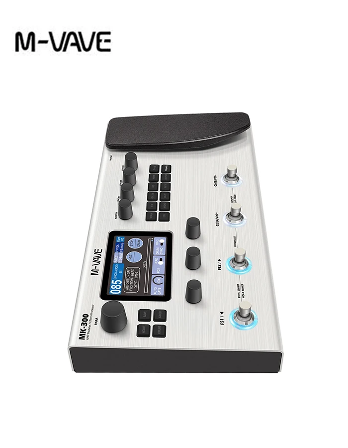 M-VAVE MK-300 Multi-Function Guitar Bass Pedal ANN Neural Modeling 120AMP 360FX Stereo Looper 128 Drum MIDI DAW Bluetooth