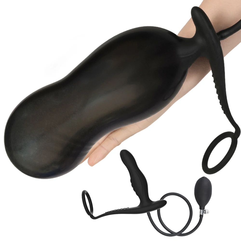 نفخ المكونات الشرج مع حلقة القضيب تحفيز الجنس لعب للرجال النساء الشرج الحمار بعقب موسع جهاز تدليك للبروستاتا G بقعة محفز