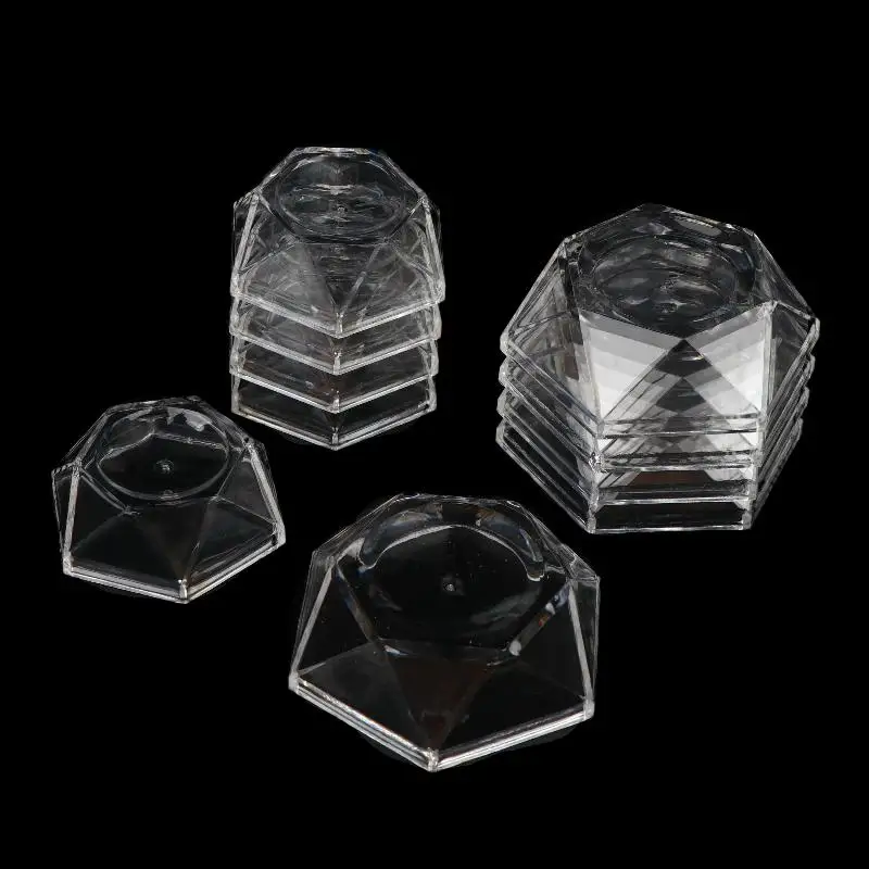 5Pcs Acrylic Display Stand Transparent Crystal Stone Holder Smooth Polished Base For Mineral Specimen Jewelry Display Home Deco