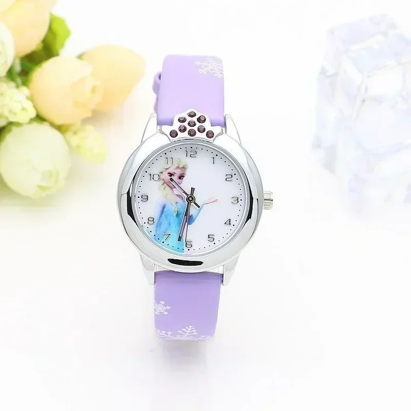 Disney Frozen Elsa Children\'s Watch Anime Figure Anna Belt Analog Luminous Digital Electronic Cartoon Watch Kids Birthday Gift