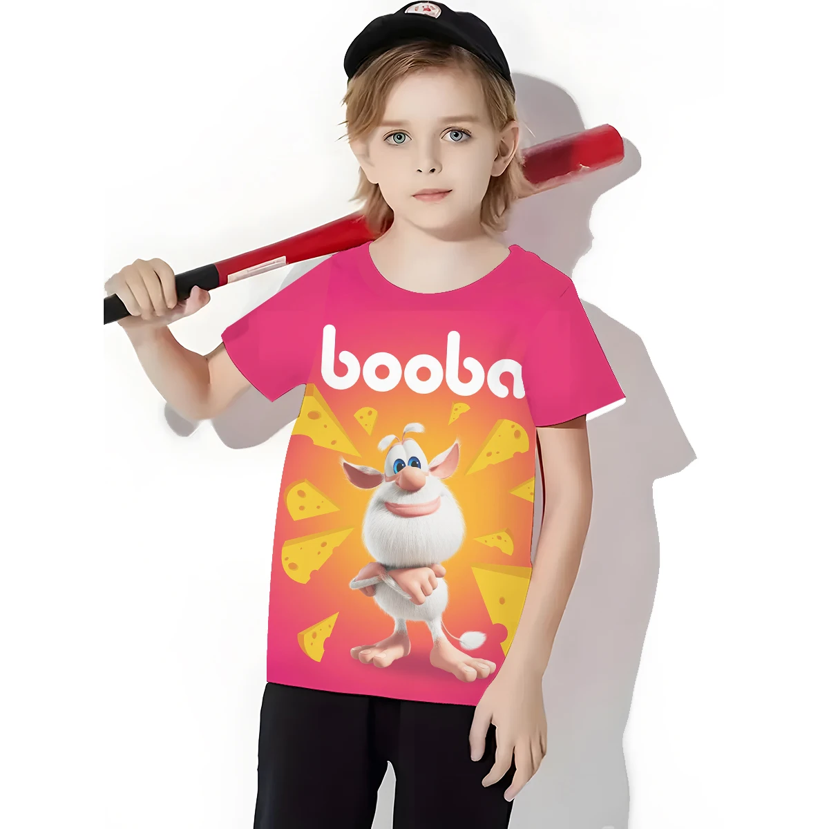 3D Print Cartoon B-Booba Funny Cute Baby Clothing 5 to 14 Years Male Outdoor Clothes for Children Boy Girl Child T-Shirt Top