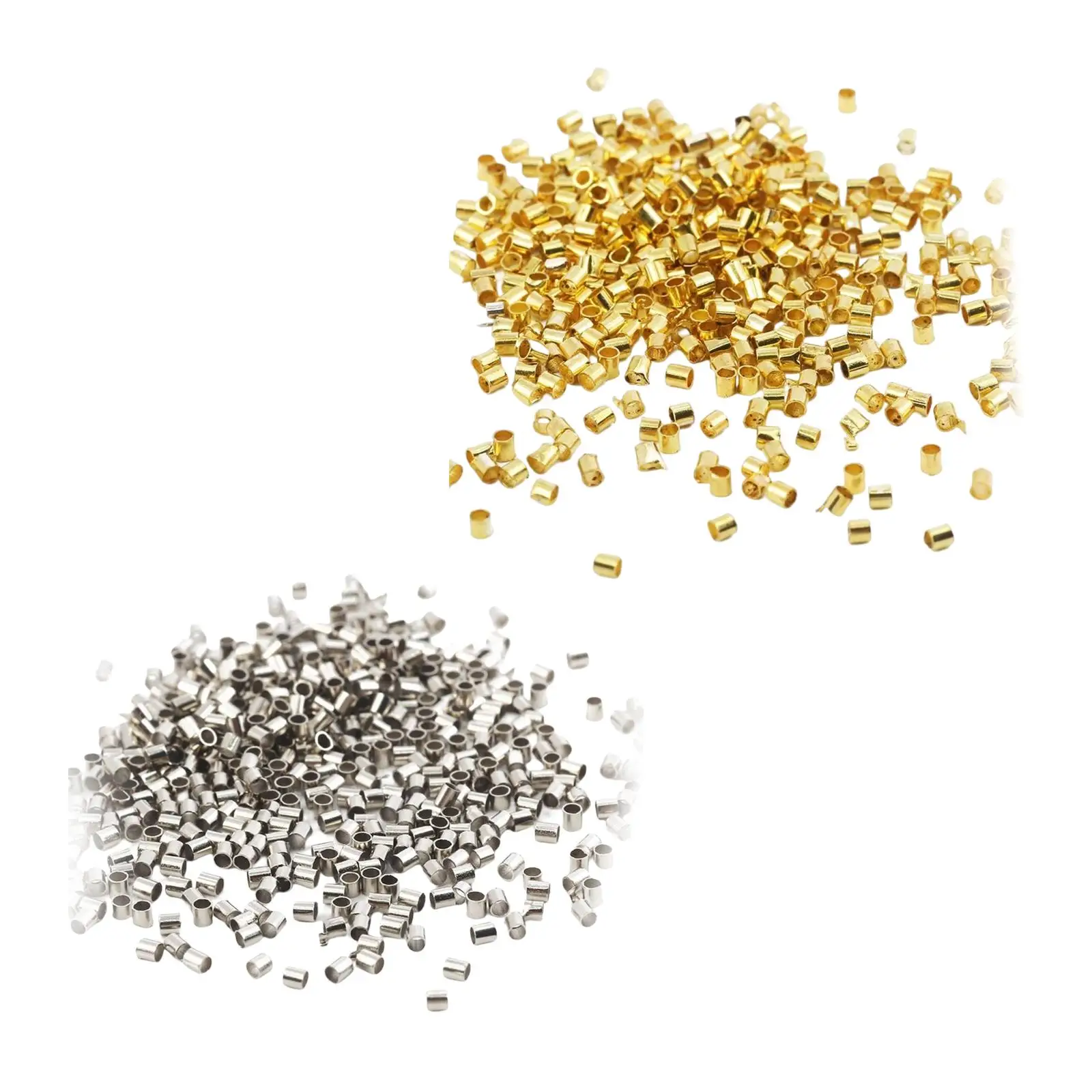 makeupgogo Crimp Tube Beads End Beads Stopper 2mm for Jewelry Making diy