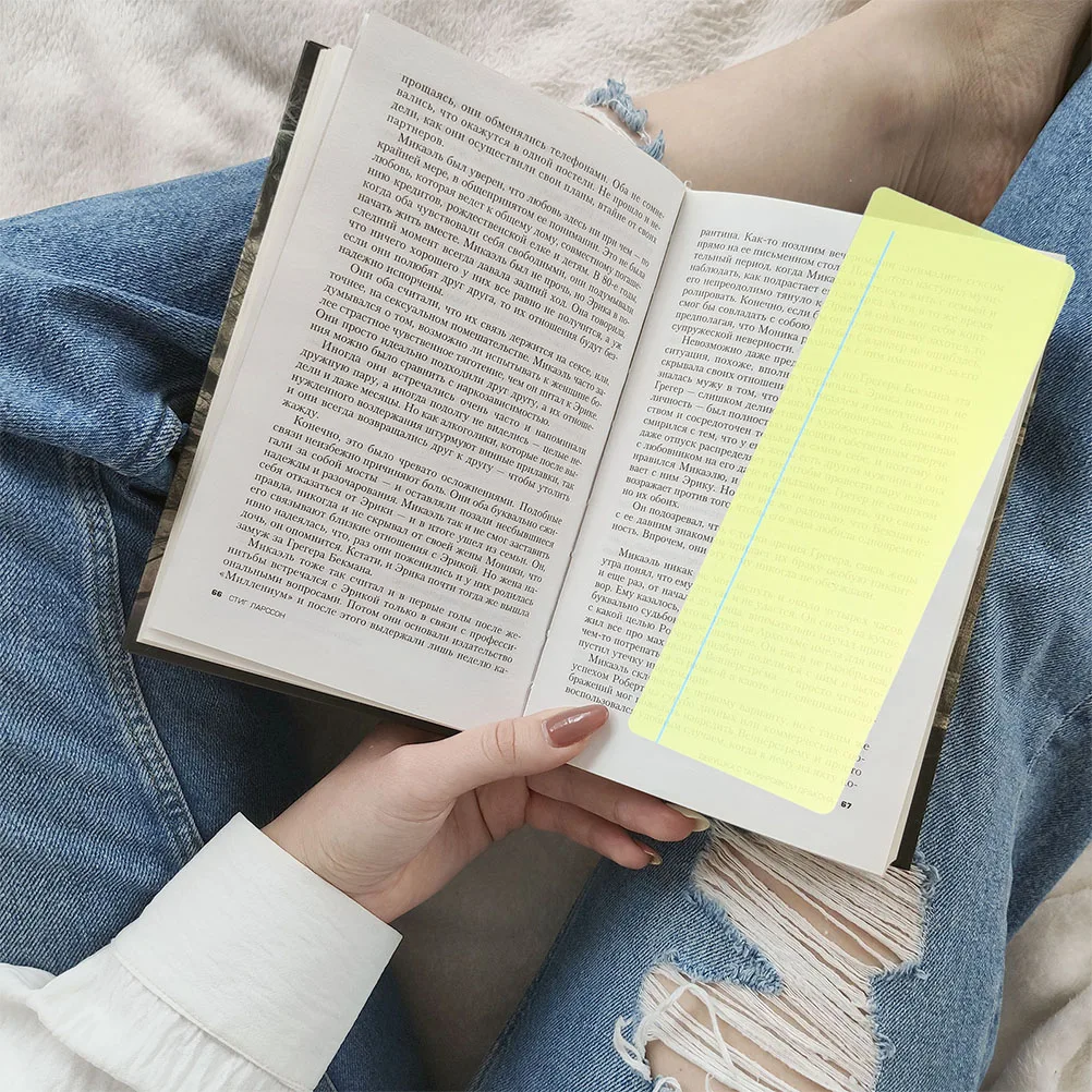 

16pcs Bookmark Colored Overlay Strip Guided Highlighters Portable Plastic Student Teacher Bookmarks