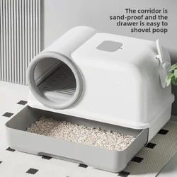 Hallway Deodorant Elevated Drawer Type Pet Furniture Deodorization Large Cat Litter Box Sealed Against Splash Cat Products