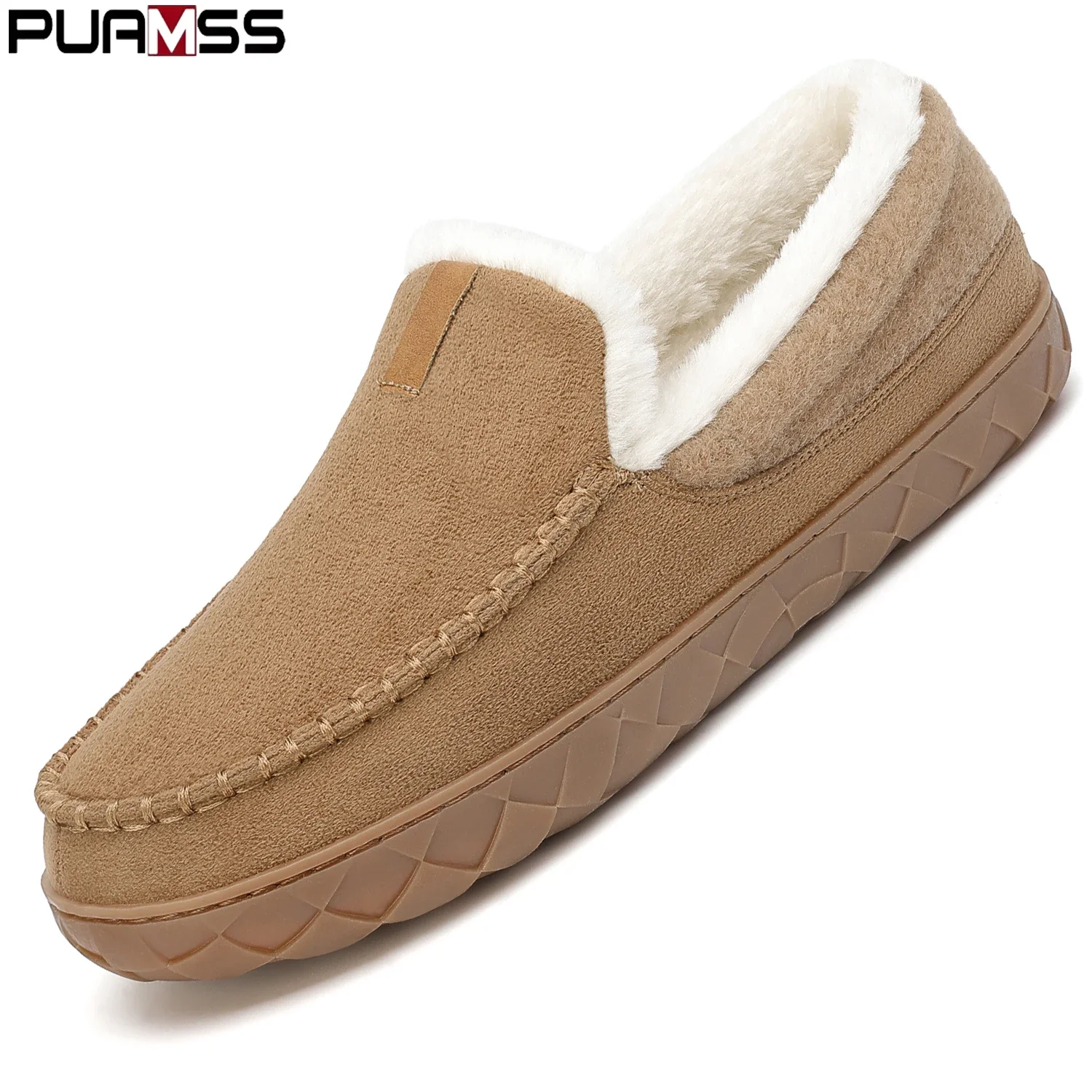 

PUAMSS Men Sneakers Autumn Winter Thick Cotton Shoes Anti Soft Sole Elderly Warm Flat Walking Shoes Snow Boots Warm slippers