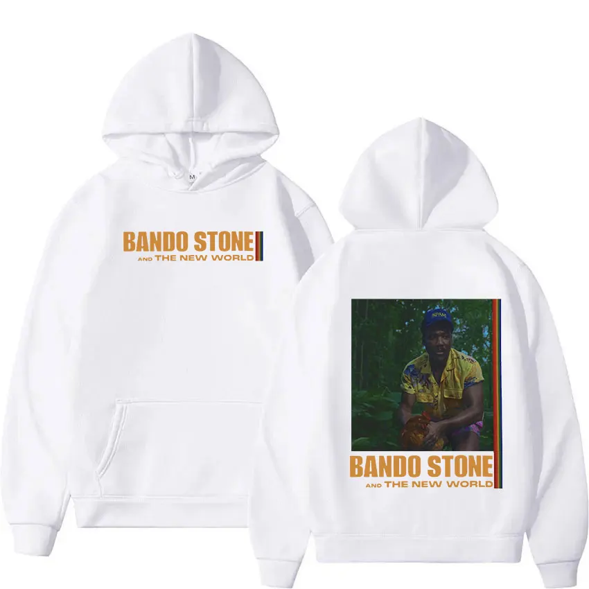 Childish Gambino Bando Stone and The New World Graphic Hoodie Men's Hip Hop Fashion Oversized Pullover Sweatshirt Y2k Streetwear