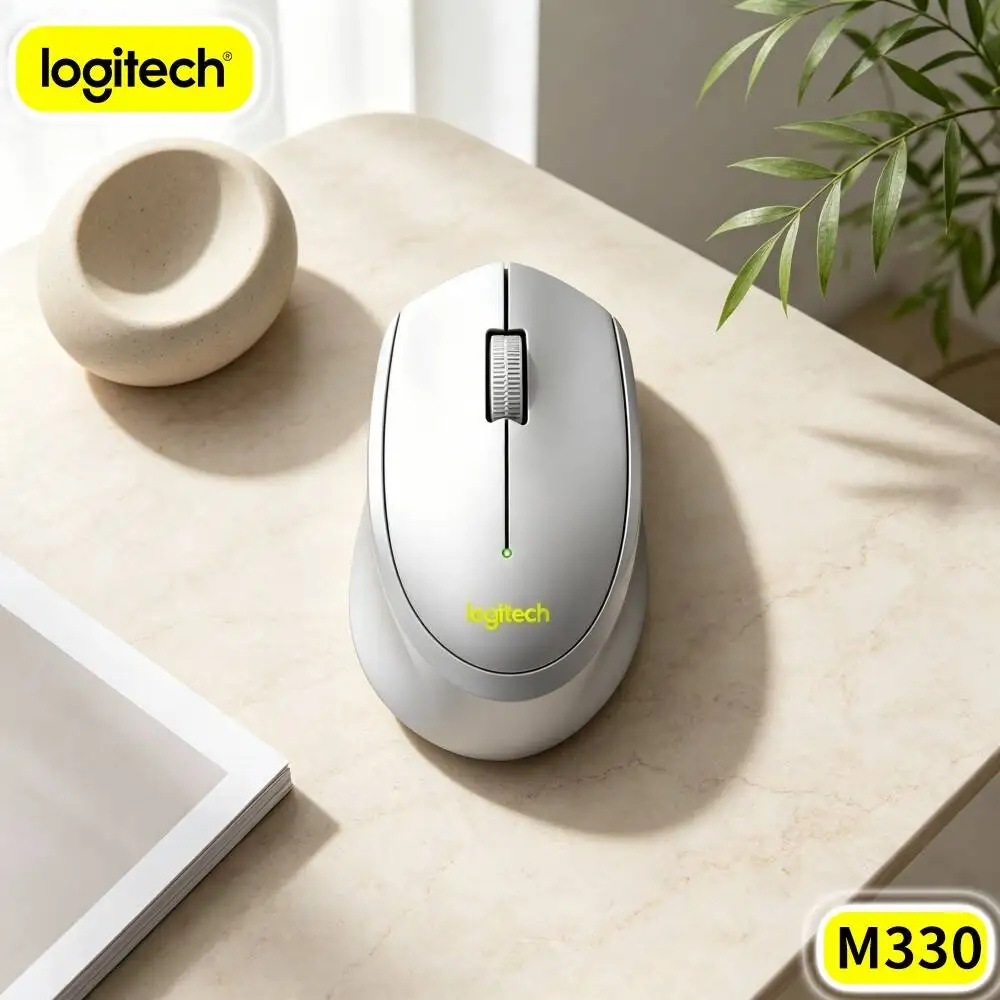 Extend Cycle Between Battery Swap Logitech M330 Silent Wireless Mouse Energy Saving Hardware Design For Long Daily Usage Time
