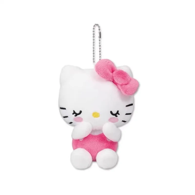 Sanrio Hello Kitty Plush Toys Kawaii 50Th Anniversary Commemorative Keychain Bag Pendant Ornament Creative Birthday Girls Gift