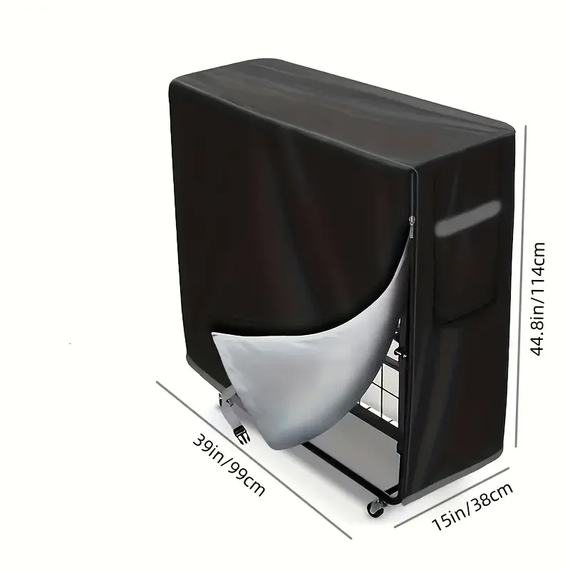 1pcs multifunctional protective cover folding bed cover, waterproof, with powerful zipper, buckle and side storage bag
