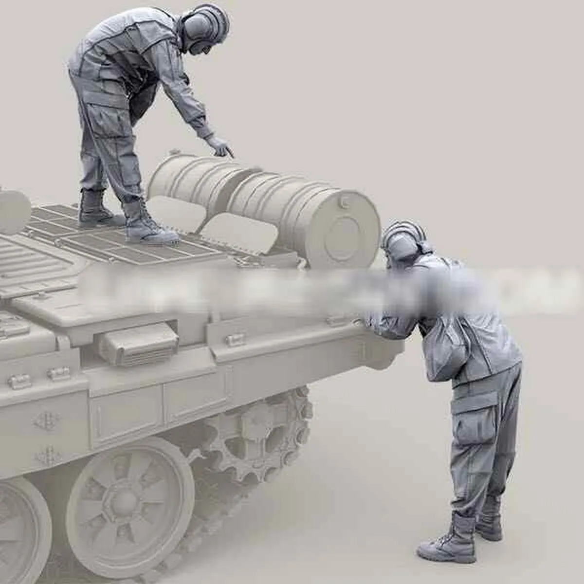 1/35 Scale Doll Model Kit - Russian Tank Crew (Only 2 Figures) - Unassembled and Unpainted - 1382R