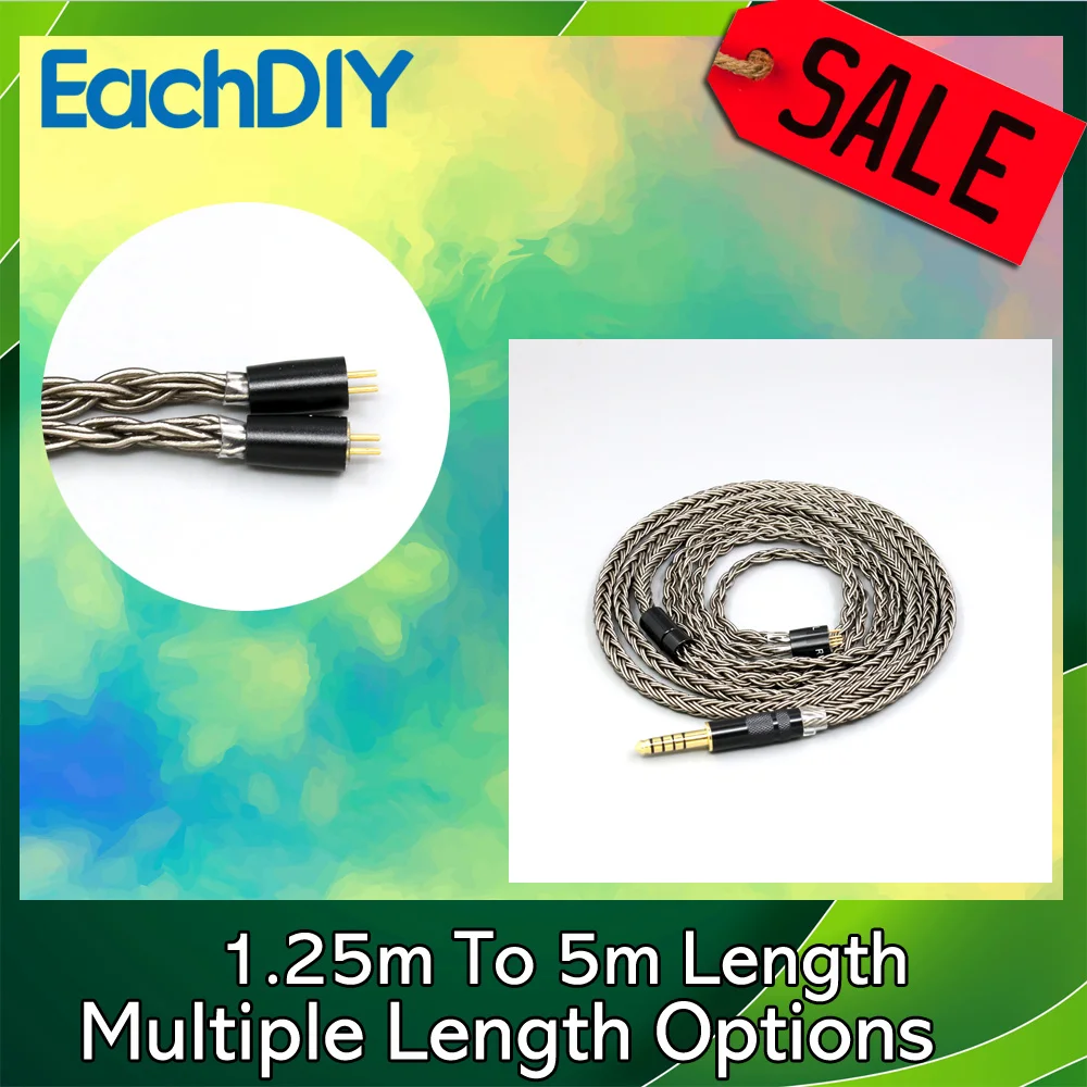 

16 Core Grey Silver plated Earphone Cable For IEM 0.78mm JH AUDIO 3X PRO JH5 JH7 JH10 JH10X3 PRO JH11 LN008853