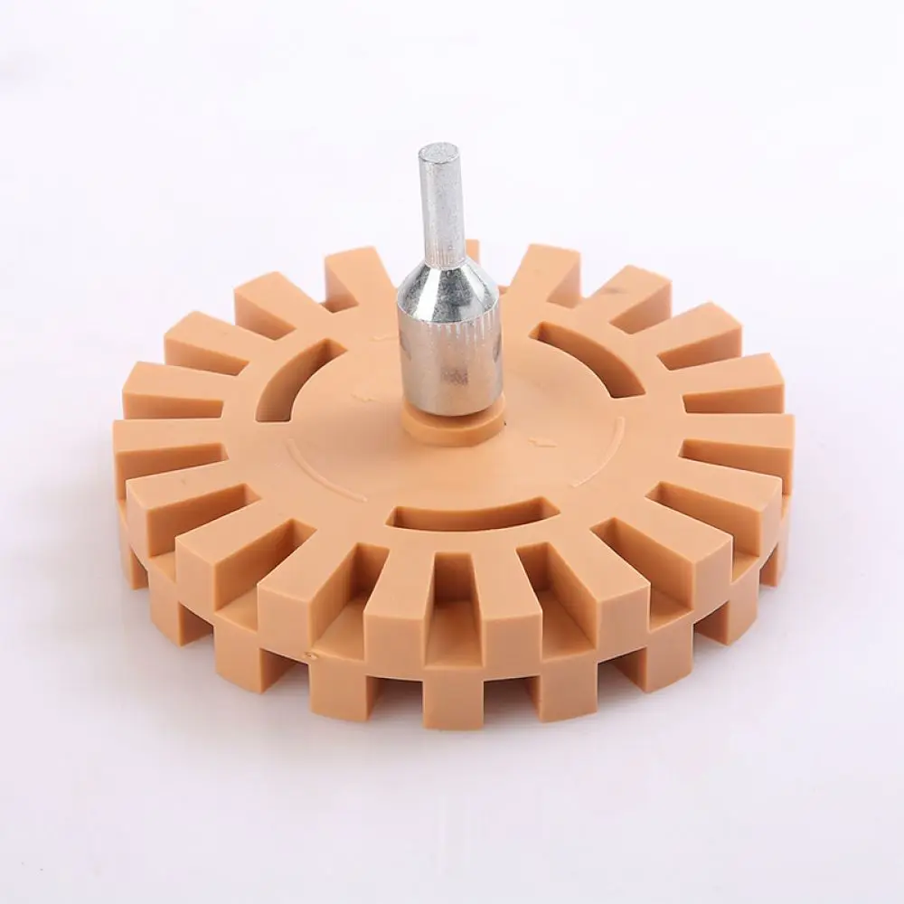 Pneumatic Adhesive Remover Wheel Rubber Eraser Disc For Car Decal Sticker Cleaning Drill Attachment Paint Safe Tool