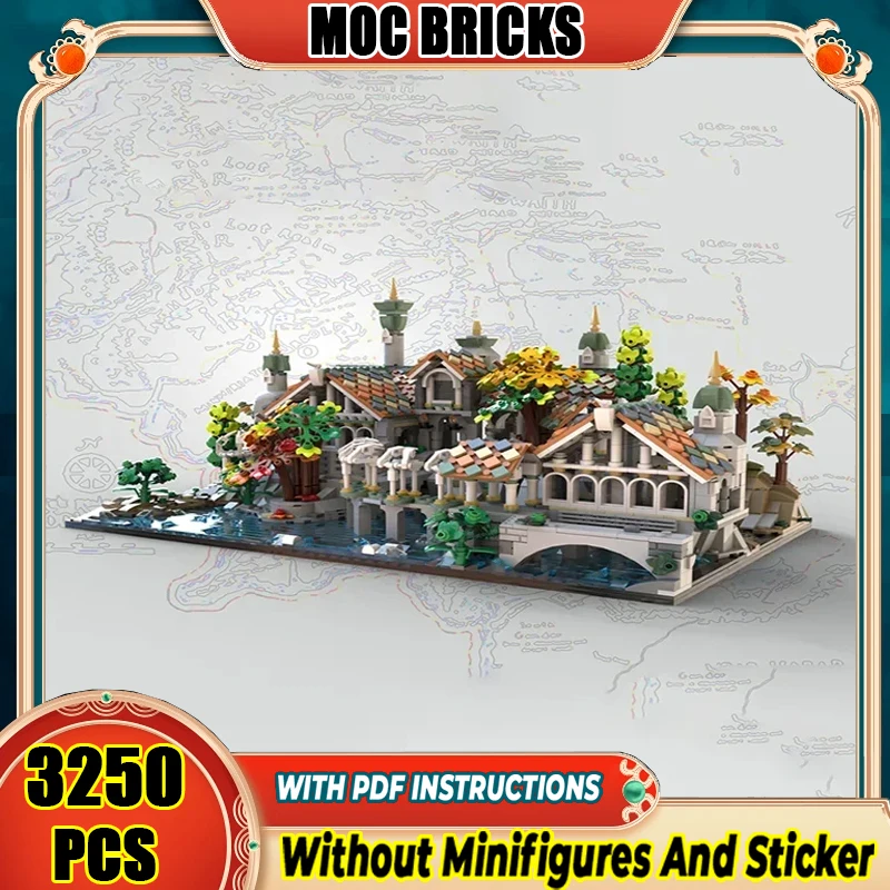 

Popular Movie Model Moc Building Blocks Middle Earth Street View Bricks DIY Assembly Construction Toy Holiday Gifts
