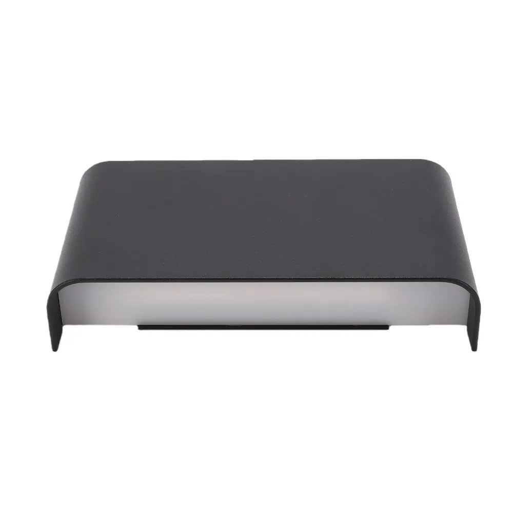 Simple 6W LED Wall Light AC 85-265V Aluminum Wall Sconce Black Shell Warm Light Wall Lamp Hotel