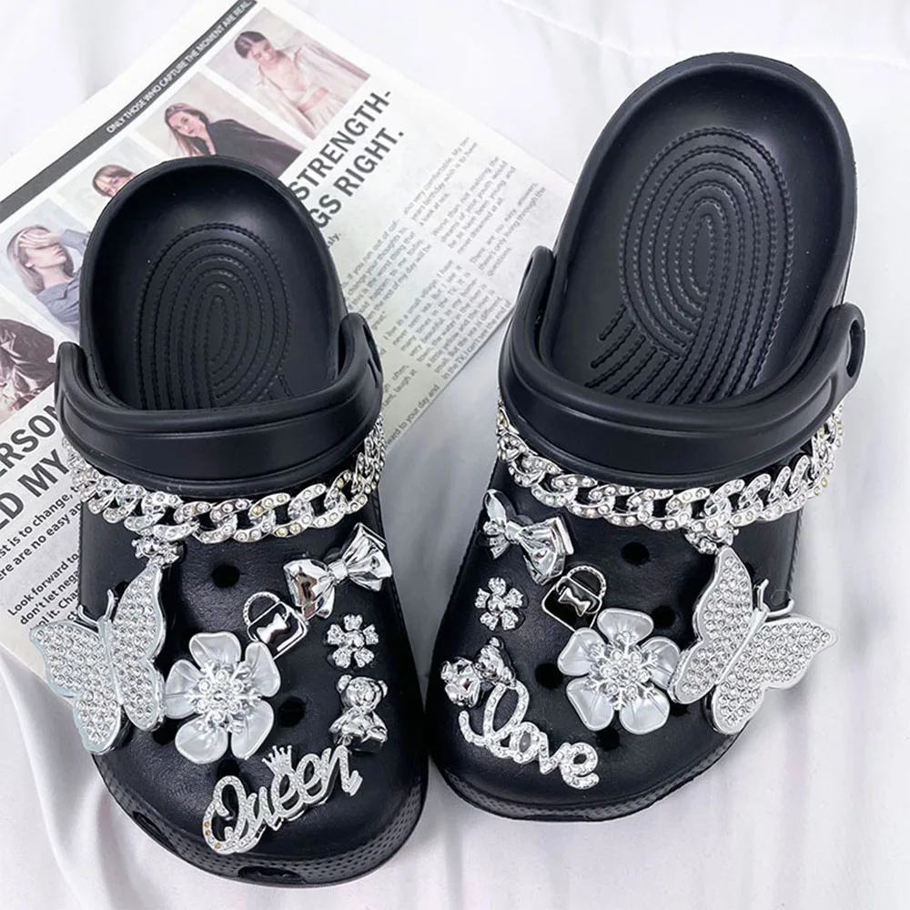 Bling Shoe DIY Charms for Crocs Garden Shoes Buckle Set Women Shoe Pins Removable Accessories Fashion Slipper DIY Decorations view 6