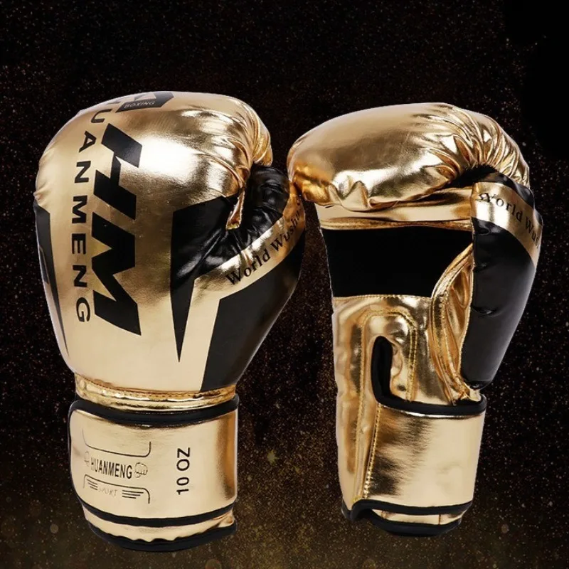 

Gold MMA Gloves for Kids Adult Punching Gloves Muay Thai Mitten Fighting Combat Men Taekwondo Boxing Equipment 6/8/10/12/14oz