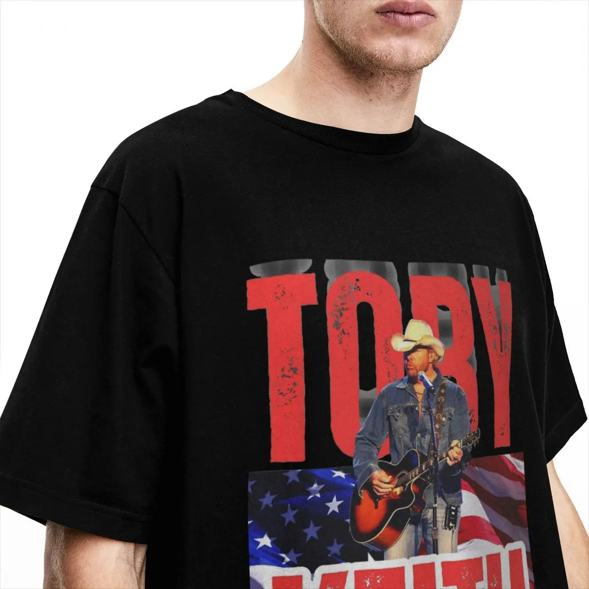 Fun TOBY KEITH USA T Shirt for Men Women Pure Cotton Tee Shirt Gift Clothing