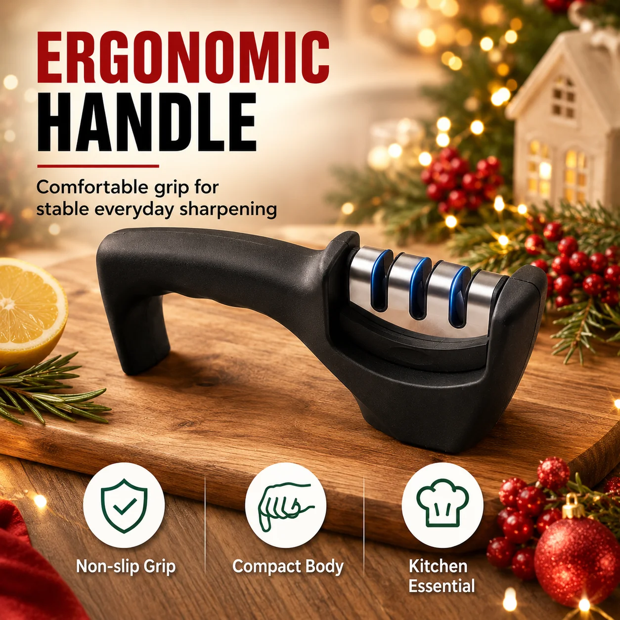 Portable Manual Knife Sharpener Multi-purpose Kitchen Grinding Tool