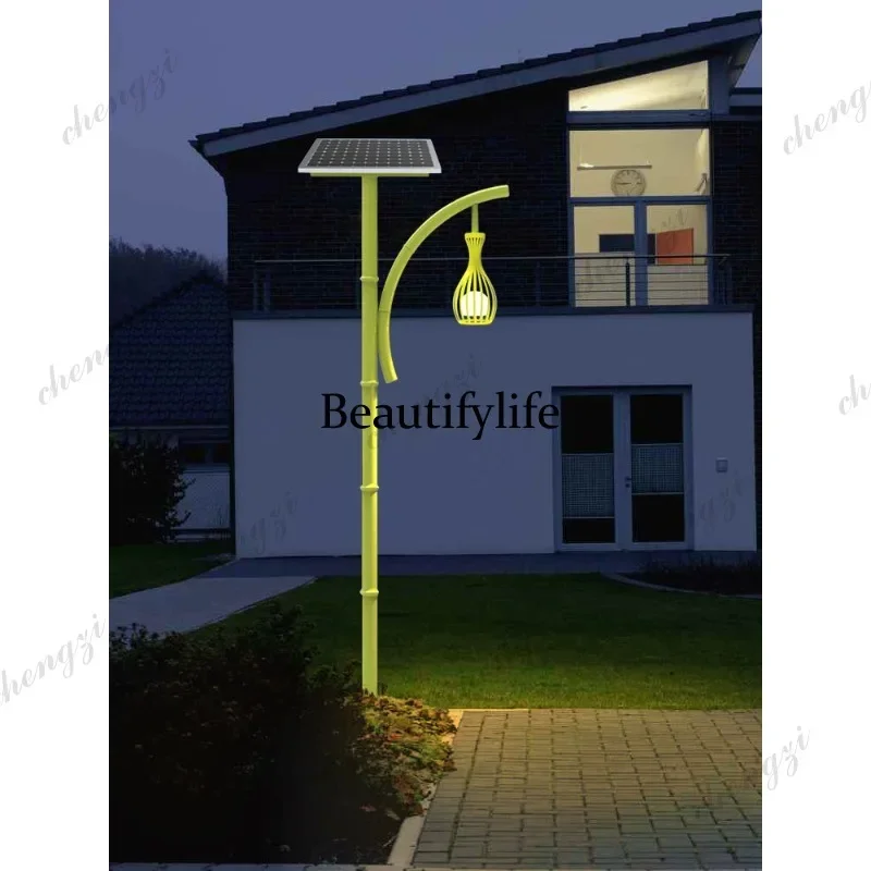 D1089 Outdoor B & B courtyard solar simulation bamboo high pole light scenic spot lighting park garden street light