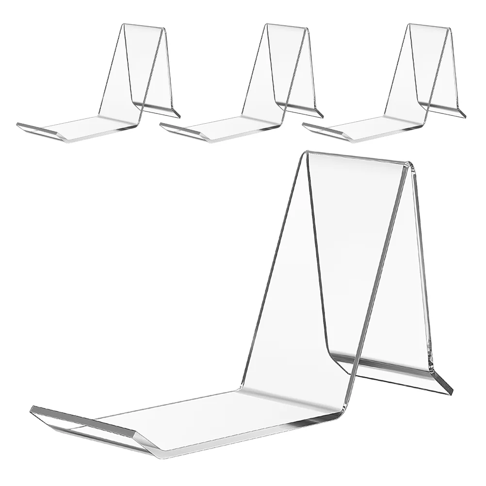 

4 Pcs Shoes Display Rack Shelf For Store Retail Stands Set Shape Clear Racks Sneaker Acrylic Men Women Child