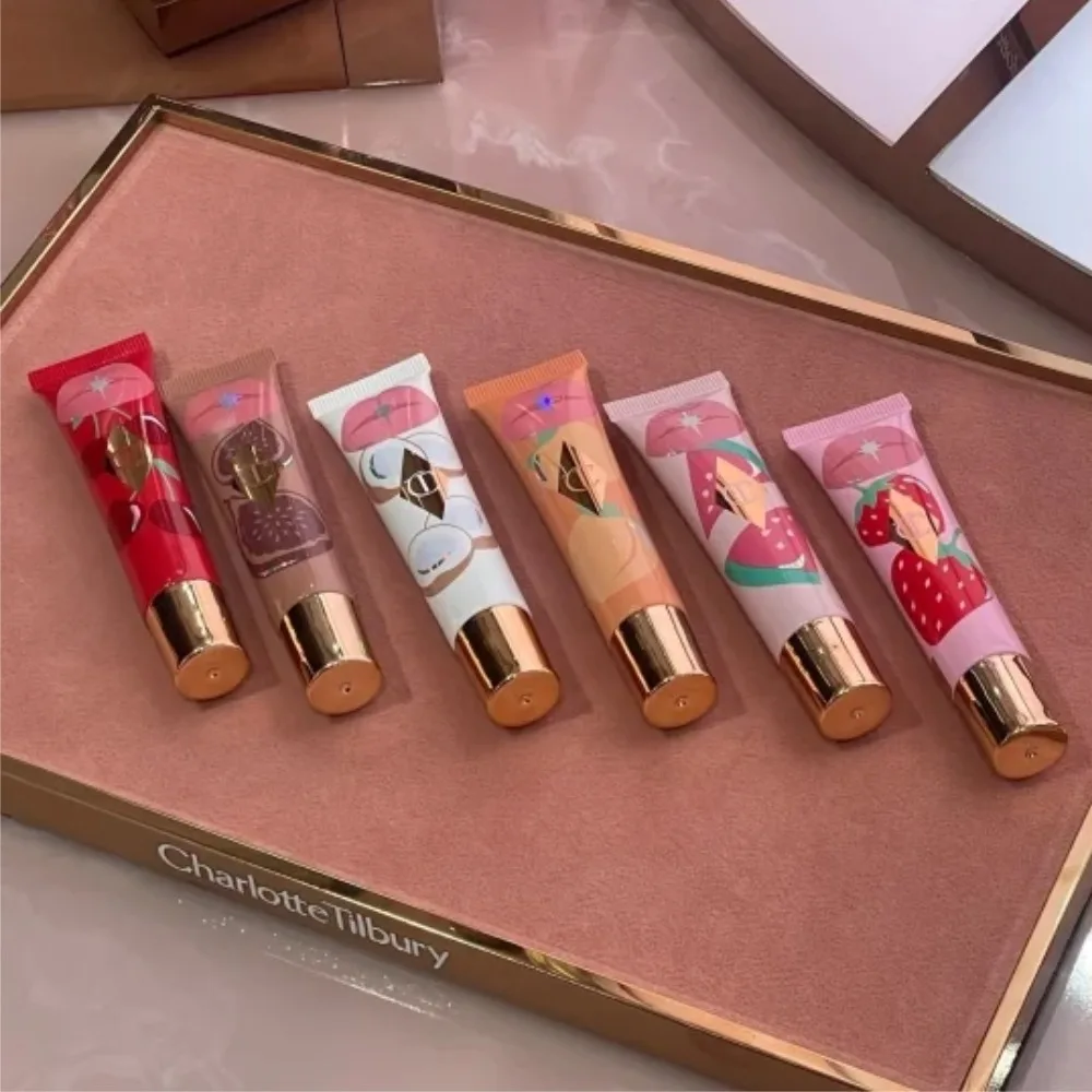 Charlotte/tilbury Jelly Lip Gloss High-Shine Plumping Lip Gloss No-Sticky Hydrating Volumizing Vitamin E for Daily Wear