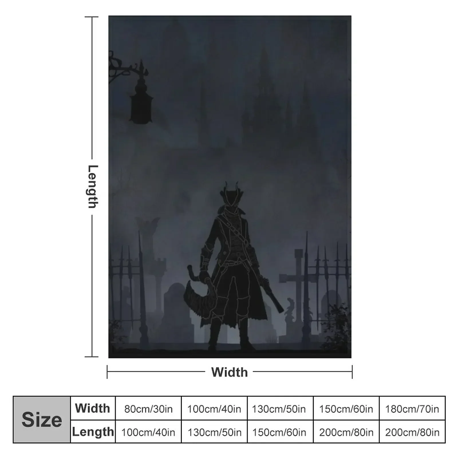 Warriors Landscapes - Bloodborne Throw Blanket for sofa Retros Thermal Blankets