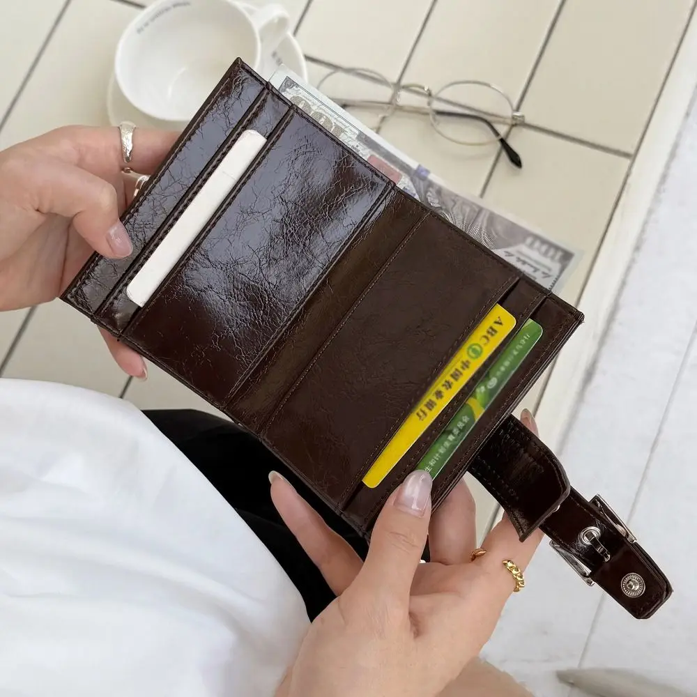 

Casual Korean Style Women Short Wallet Purse Ultra Thin Card Bag Zipper Card Holder PU Leather Card Holder Women