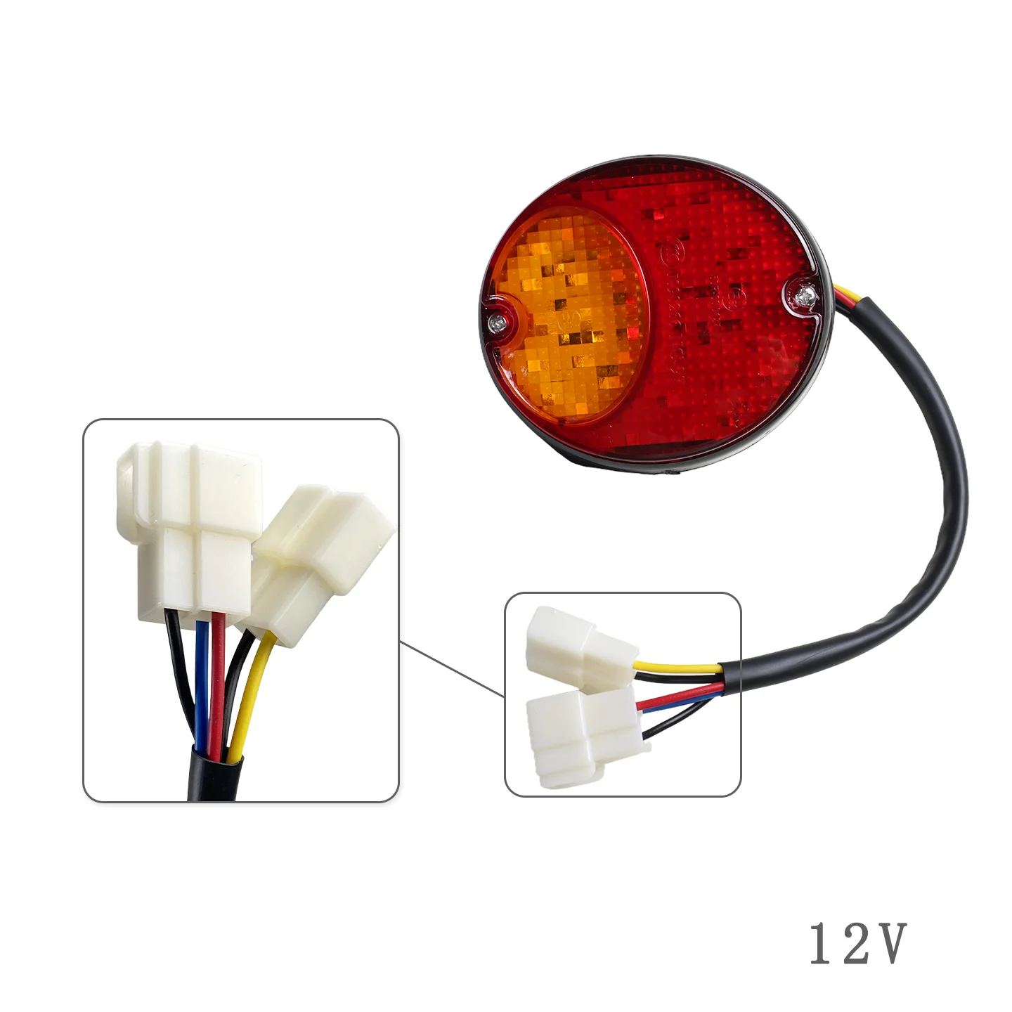 Golf Cart Part Oval Tail Light of 12V LED for Marshell LV Tong Langqing Cart Shuttle Golf Cart