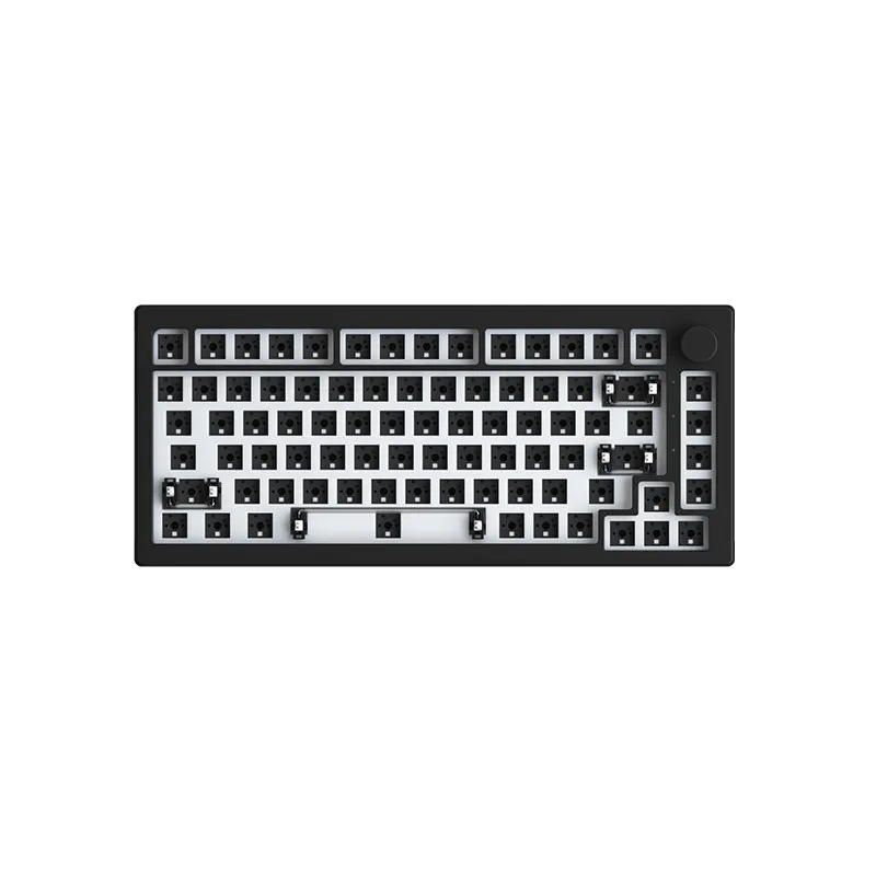 Akko 5075S VIA Kit 75% Custom Barebone Keyboard RGB Backlit 3/5-Pin Hotswap Mechanical Gaming Keyboard  with Knob Gasket Mount