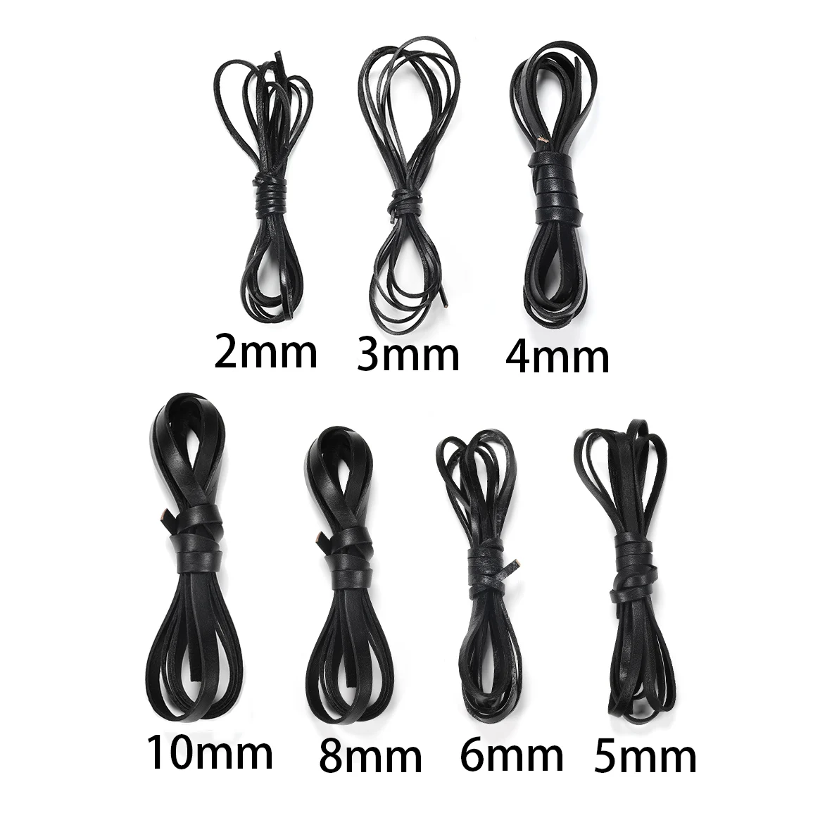 2 Meters 3 Colors Retro Genuine Leather Cord 2-10mm Flat Strand Cow Leather Rope Fit Necklace Bracelets DIY Jewelry Accessories image 2