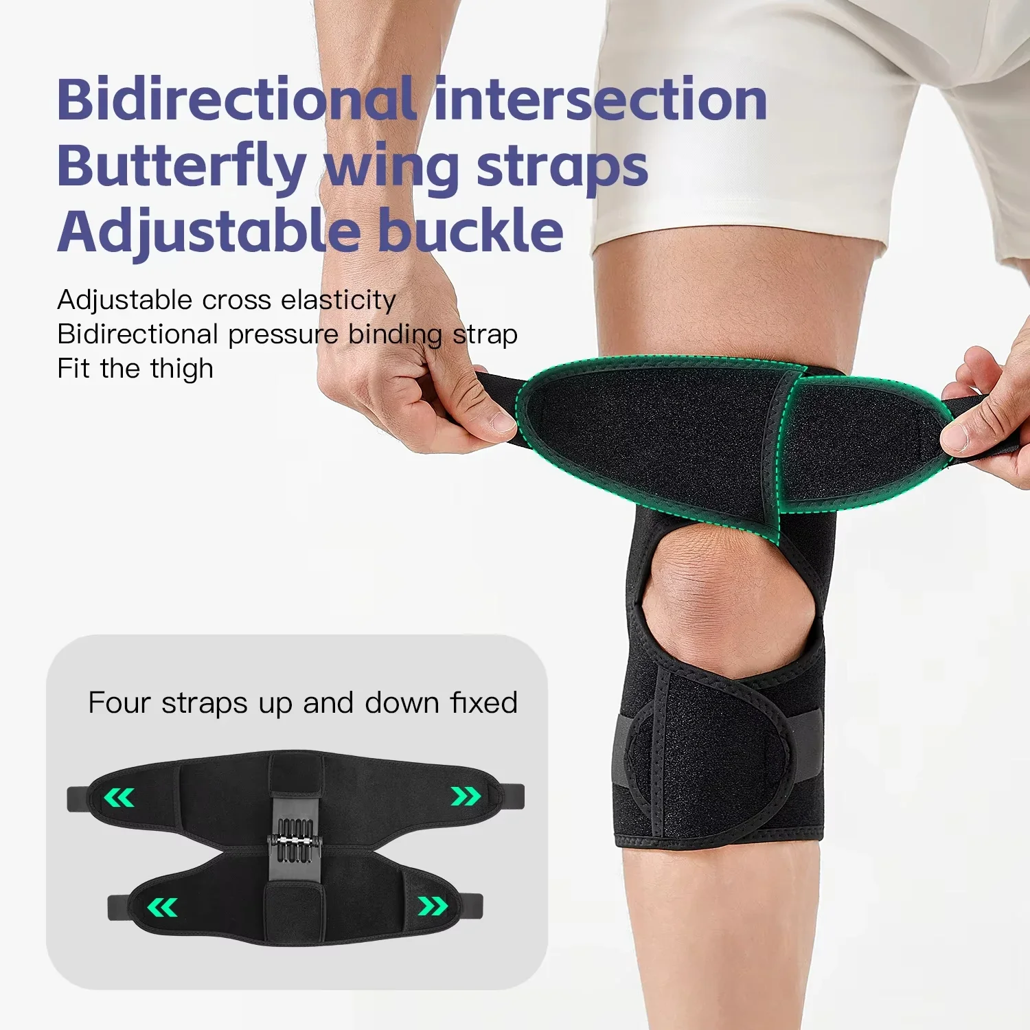 

Регулируемый наколенник со стабилизацией коленной чашечки, защитный наколенник для походов и спорта на открытом воздухе, ударопрочный наколенник